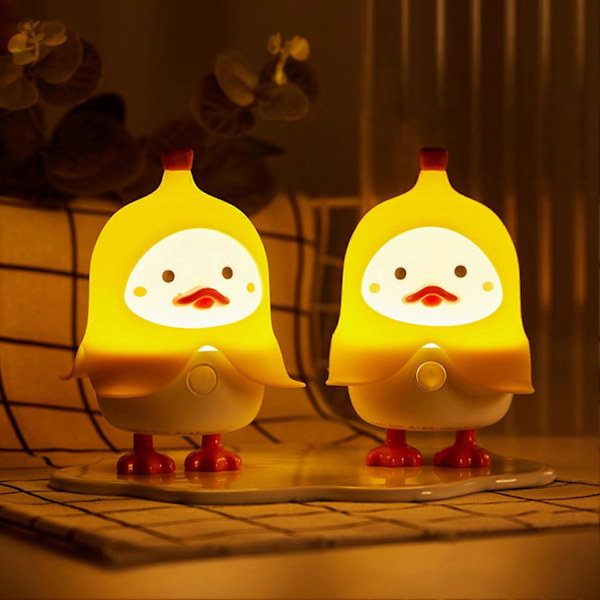 Tegneserie And Natlampe Dæmpbar Blød Belysning Flimmerfri Genopladelig Touch Kontrol LED Bordlampe Silikone Stressreducerende Legetøj