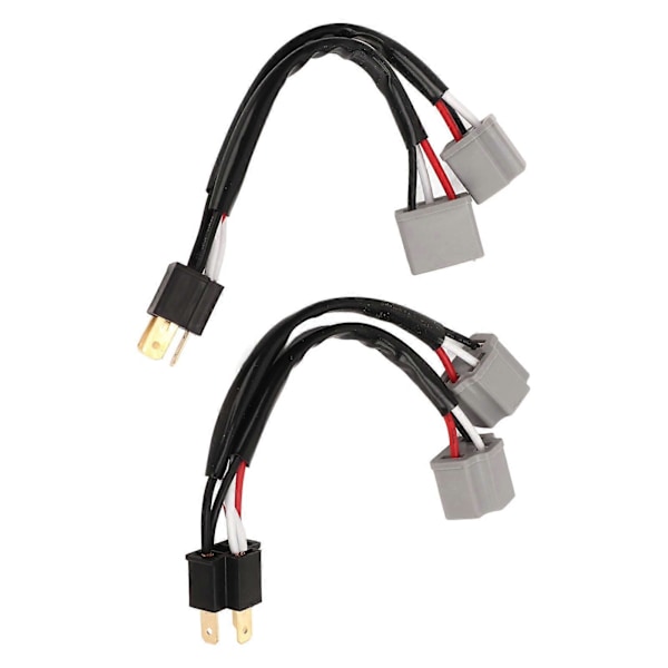 2 stk. 9003 H4 frontlykter ledningsnett sokkeladapter hann til hunn 2-veis splitterledninger for lastebil pickup LED-kabelplugg