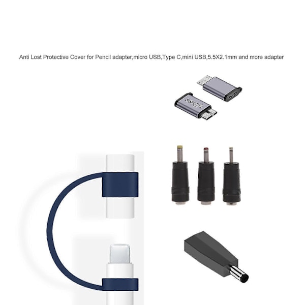 Kaapelisovittimen pidike USB-C:lle, Micro USB -tabletin kosketuskynän suojus Black