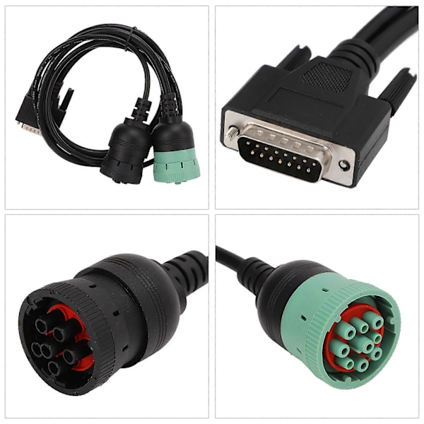 Scanner Diagnostikkabel 402048 6-Pin 9-Pin Kodläsare Adapter Ersättning för NEXIQ USB Link1