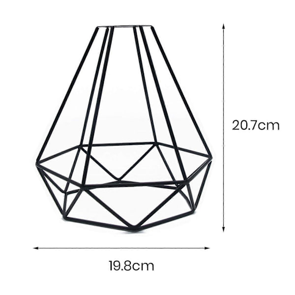 Retro Metallinen Lampunvarjostin Geometrinen Muoto Ruosteenkestävä Helppo Asennus Teollinen Valaisinsuoja Lampunsuoja Koriste