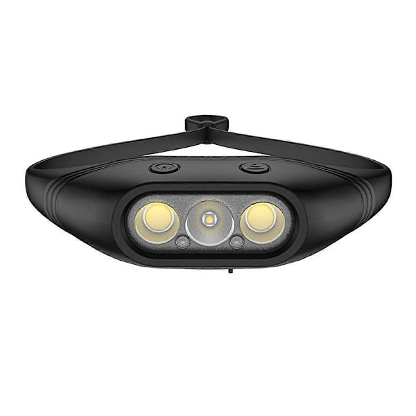 Mini Oppladbar Kraftig Sensor Hodelykt Lampe USB Hodelykter Camping Søkelys LED Hodelykt