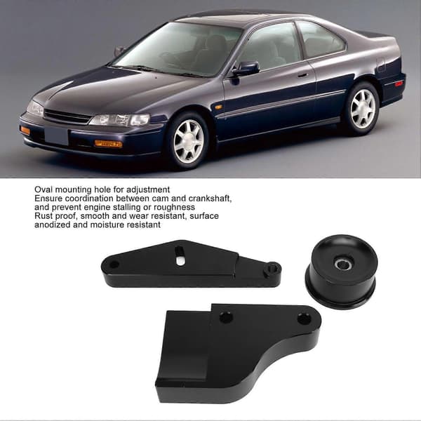 H22 Timing Belt Strammer Justerbar 304 Rustfrit Stål Rustsikker Glat Sort Udskiftning Til Civic Si B18C B16 B18C1