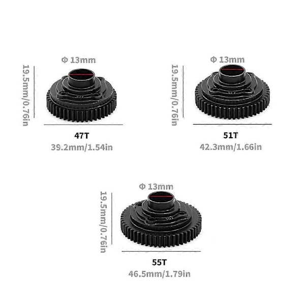 RC Bil Uppgradering Center Spur Gear för 1/7 UDR Unlimited Desert Racer RC Bil Uppgraderingsdelar 47T
