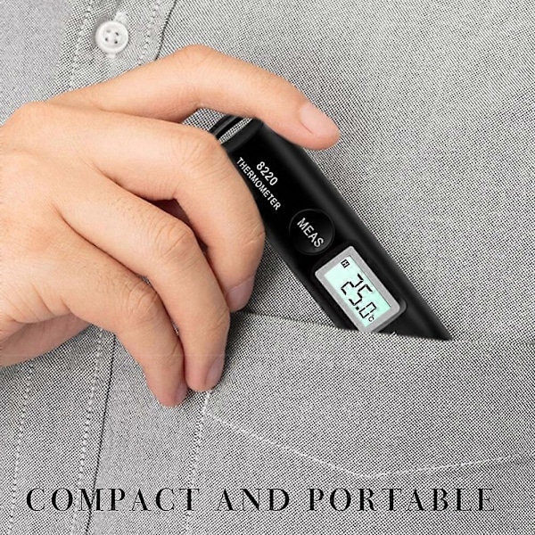 Kontaktlös Mini Digital Infraröd Termometer med LCD Handhållen Portabel Ficktemperaturpenna