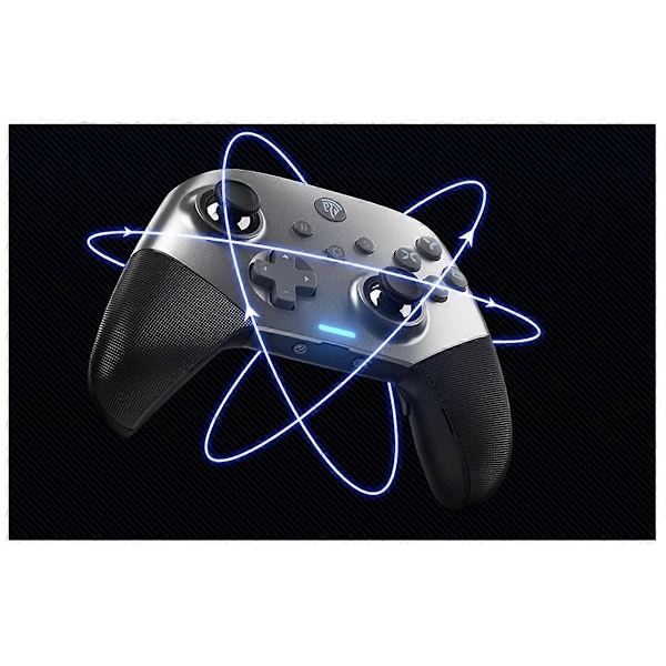 X10 Hall Effect Kontroller Trådløs Bluetooth Kontroller med Bevegelseskontroll for PC/IOS/Android/Switch/Steam Svart