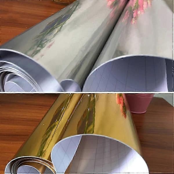 30 cm x 150 cm Blank Metal Selvklæbende Vinylfilm, Farve: