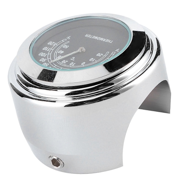 1in 7/8in Styremontert Termometer &#8209;20 &#8209; 50 Måleskive Værbestandig for Motorsykkel (Svart)