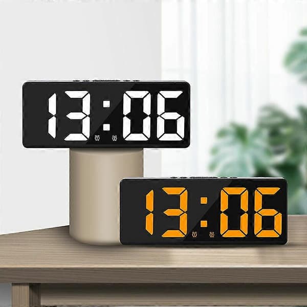 Stor Smart Digital Väggklocka APP-styrning Tid/Datum/Ljudaktivering