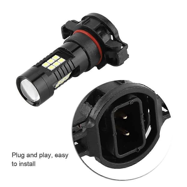 H16 Hvit Tåkelys 21W 3030 SMD LED Bil Front Tåkelys Hovedlyspære DC 12-28V
