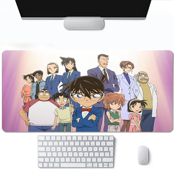Anime Detektiv Conan Spelmatta Tillbehör Gamer Full Gummi Musmatta Matta 2mm Tjock Tangentbord Skrivbordsunderlägg A6 300x600x2mm