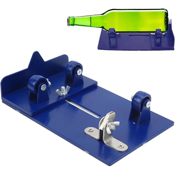 Glasflaskskärare, flaskskärare för glas, justerbart flaskskärarverktyg DIY (Gul) Blue