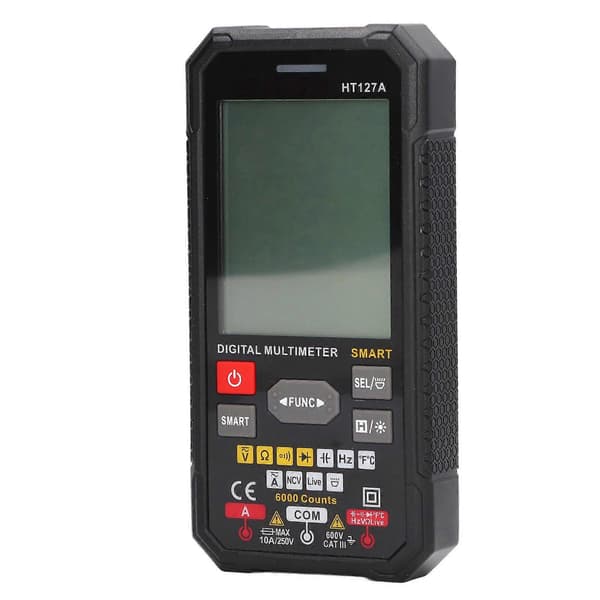 Digitalt Multimeter Smart Mini Farve LCD 3 Resultat Visning Lomme Voltmeter Spændingstester HT127A
