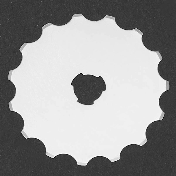 5 stk. 45 mm roterende kutterblad med heklekant for lappeteppe, lær, stoff og papirkutting