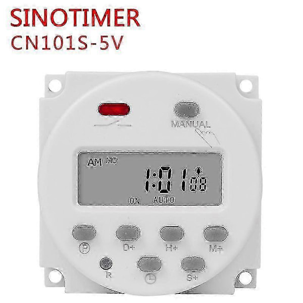 15.98 Tommer LCD Digital Timer 5V DC Programmerbar Timerkontakt CN101s-5v-God