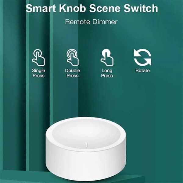 Tuya ZigBee Vred Brytare Trådlös Scenknapp Roterbar Dimmer Smart Hemautomation Länkage Fjärrkontroll