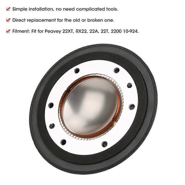 Diskantelement Membran 10-924 Ersättningshögtalartillbehör Passar Peavey 22XT RX22 22A 22T