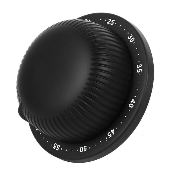 Mekanisk Timer med Magnetisk Bagside, Rustfrit Stål Kabinet, Nedtællingspåmindelse med Høj Alarm til Køkken, Studierum, Sort
