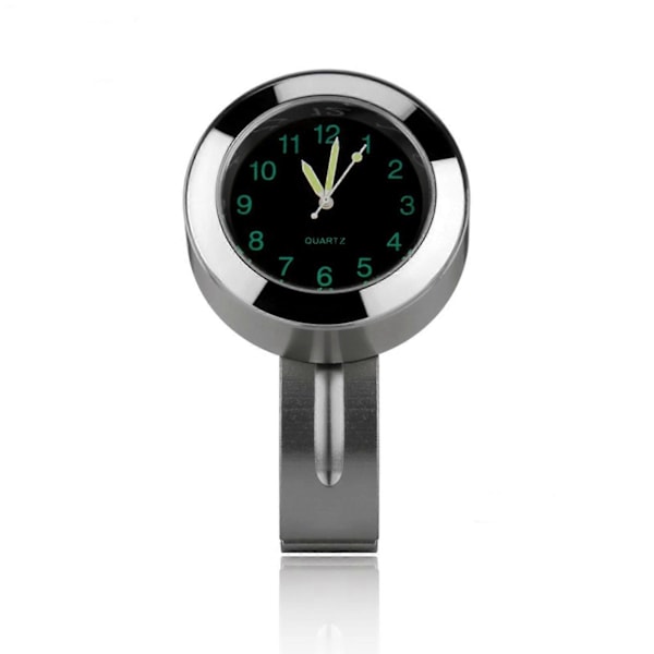 Motorsykkelstyreklokke, Universell Vanntett Motorsykkelstyre Monteringsklokke Urstyre silver