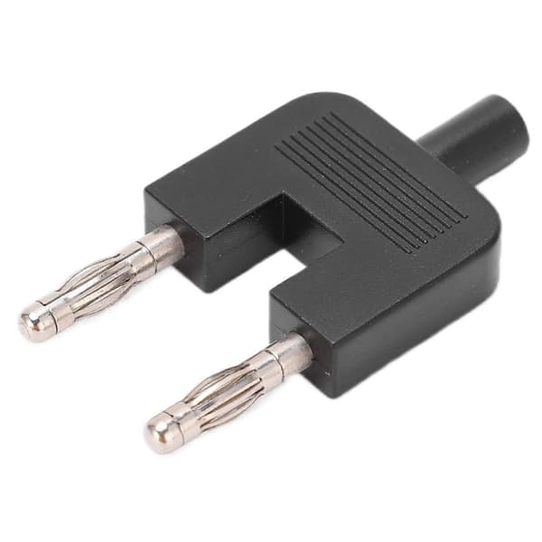 U35 U-formet Kortslutnings Bananstik Adapter Hun til 2 Han Stik Sort 4mm