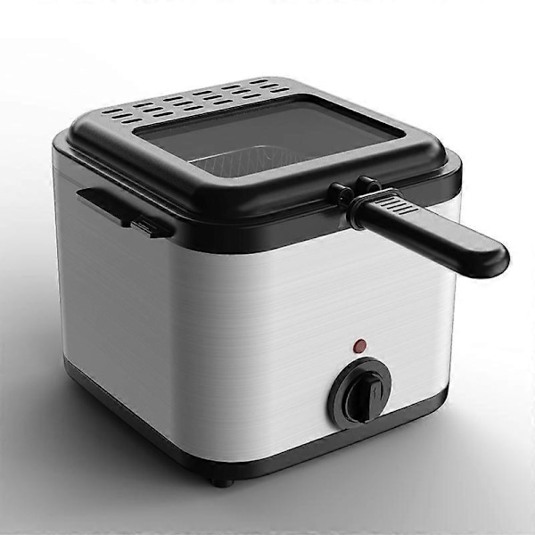 Sähköfriteerauskeitin ruostumattomasta teräksestä AC 1000W Monitoiminen friteerauskeitin keittiötarvikkeilla korilla EU-pistoke 220V 230V
