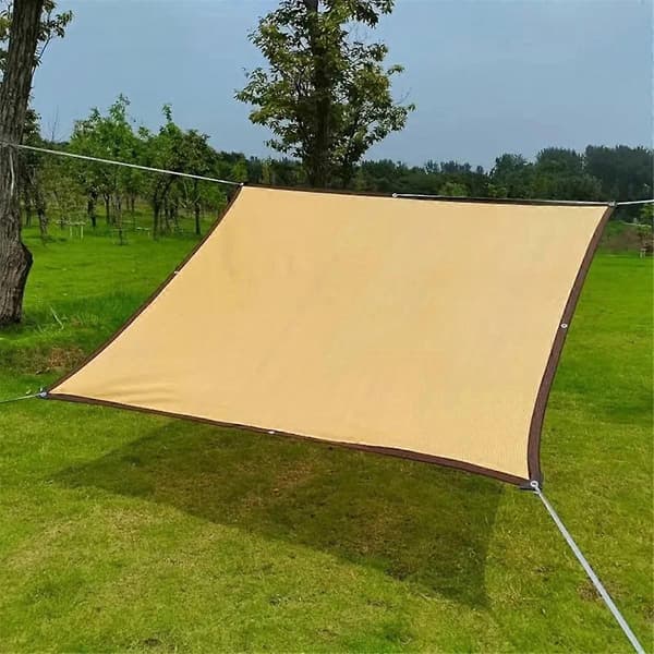 Beige Skyggenett, UV-beskyttelse, Plantehus, Utendørs Solskjerming, Mesh, Solskjerming 2x2m