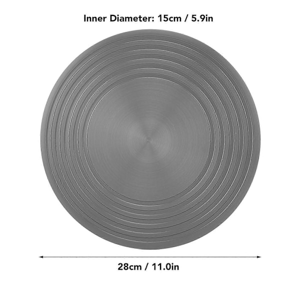 0,6 cm Värmespridare Värmeledningsplatta Non-Stick Förtjockad Flammskydd Sjudningsplatta för Kök Gasspis 28 cm