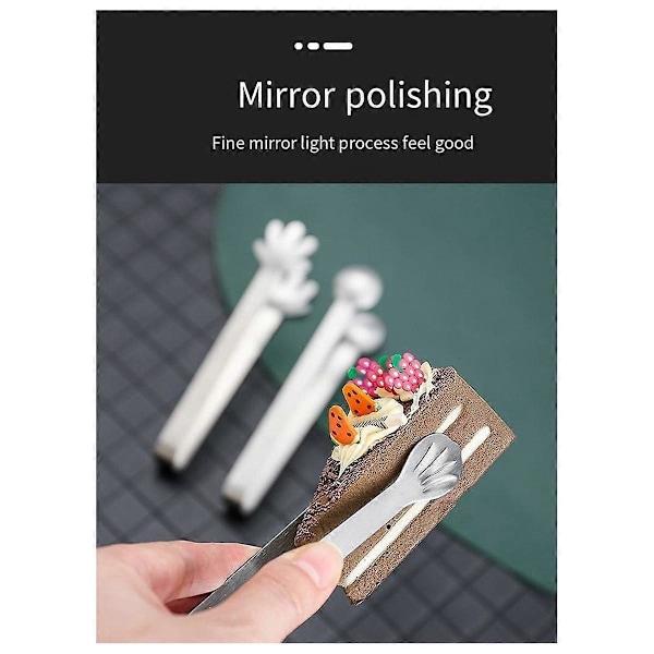 Palmetang i rustfrit stål, madtang, istang, ovntang, sukkertilbehør, køkkensnacktang
