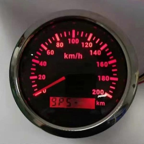85mm 200km/h GPS Speedometer 9-32v med rød baggrundsbelysning Odometer egnet til alle slags biler