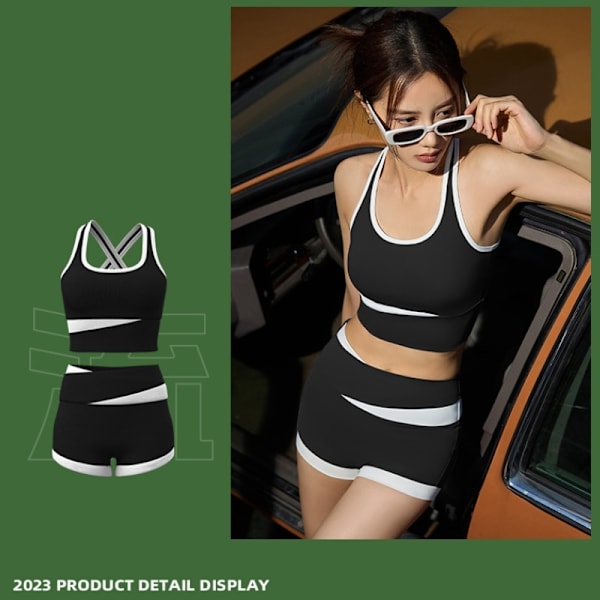 Träningsset Dam Yoga Tvådelat Set Dam 2pcs Set - Black XL