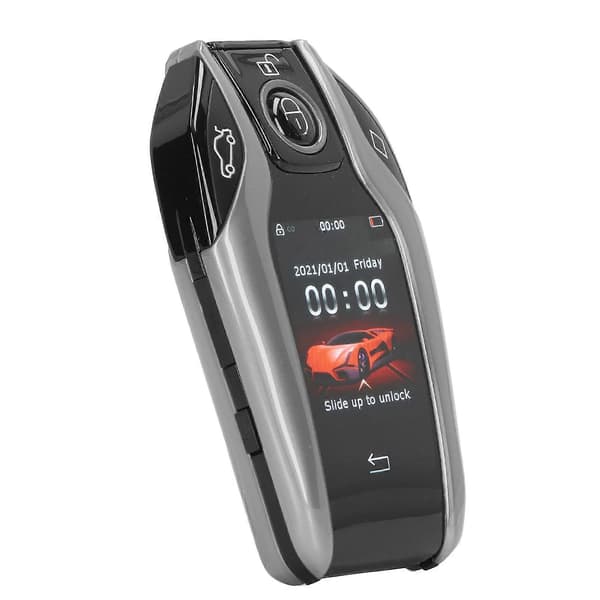 Universal TK800+ LCD Touch Screen Smart Key Fjärrkontroll Nyckellös Start för Alla Modeller med Start Stop Motor Knapp Silver