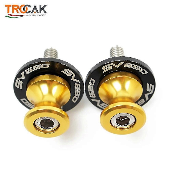 For Suzuki Sv650 / S Sv 650 S 1999-2023 Motorsykkel Svingarmsspoler Slider Svingarm Stativ Skruer 2003 2004 2005 2006 2007 2008 Gold