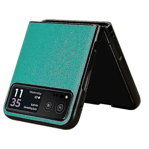 Til Motorola Razr 40 5G PU Læder+PC Kort Slot Cover Litchi Tekstur Stødsikkert Telefon Cover - RødP20211224297 Green