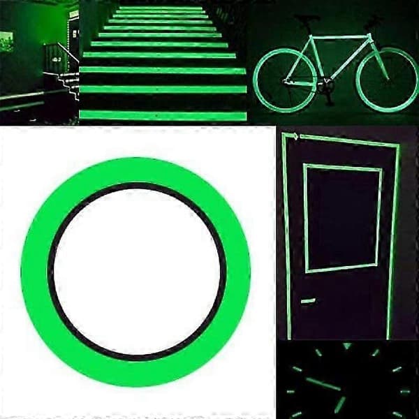 Formet selvlysende tape, selvklæbende tape, selvlysende tape, 10 mm x 10 m
