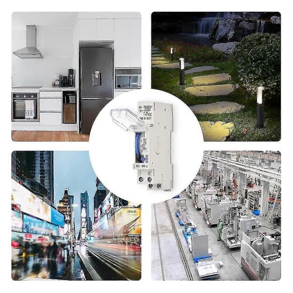 Mekanisk 24-timmars Timer Switch AC 220-240V 15 Minuters Intervall 96 Gånger På/Av Programmerbar Elektrisk Timer DIN-skena Installation Relä Switch