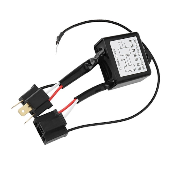 2 st LED Negativ Konverter Polar Negativ Strömbrytare Kabeladapter Omvänd Polaritet för H4