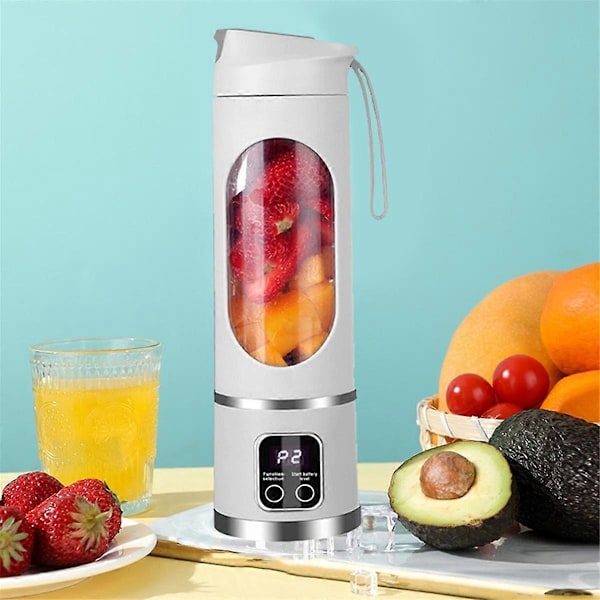 Portabel Blender Elektrisk Juicepress Fruktmixer USB Uppladdningsbar Smoothie Mini Blender Personlig Juicepress 12 Knivar 3 Växlar C