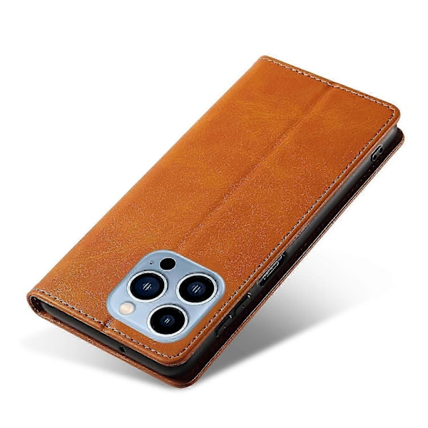 För iPhone 16 Pro Skal Läder Telefonskydd Stark Magnetisk Korthållare s20241212513 Style C