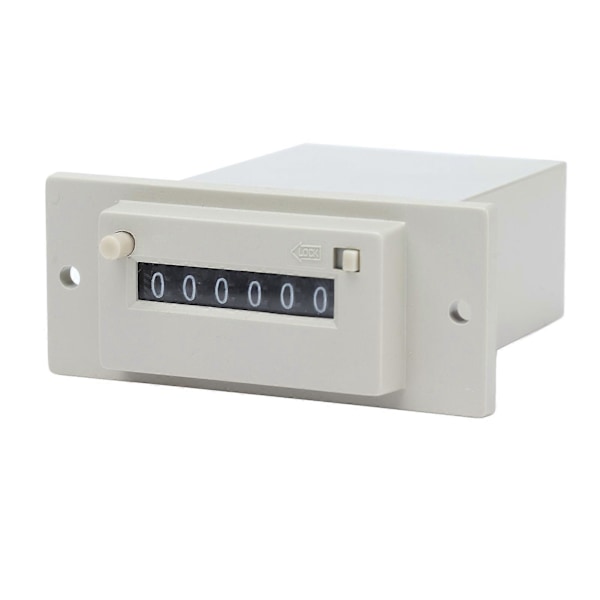Elektromagnetisk tæller 0?999999 6-cifret industriel pulstotalisator til maskine AC220V