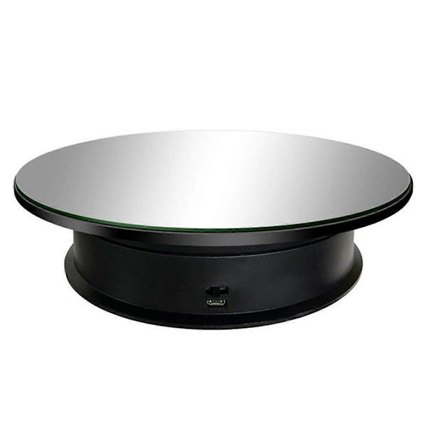 Elektrisk Roterende Spejl Display Stand 2 Hastigheder Maksimal Vægt 3kg 360 Graders Hvirvlende Platform Fotografering (Sort)