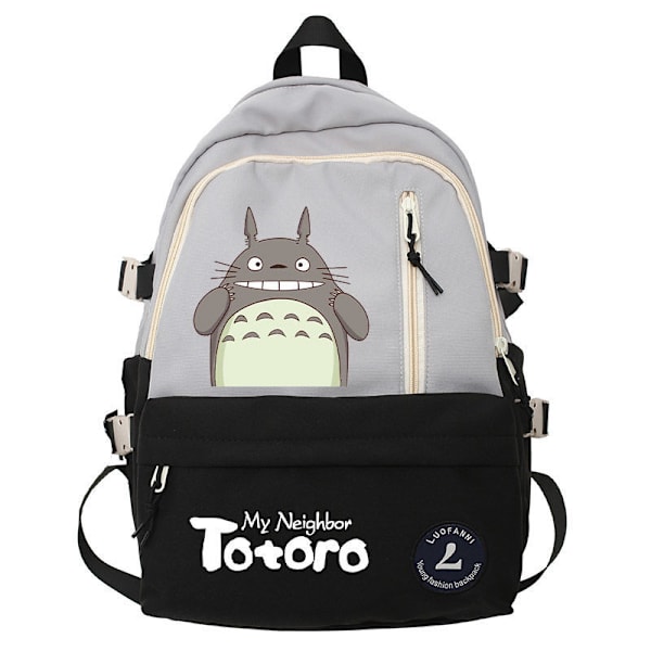 Ghibli Totoro Skolväskor för Pojkar och Flickor, Tonårsflickor, Kawaii College Student Bokväska, Ryggsäck, Dam Laptop Ryggsäck style 15