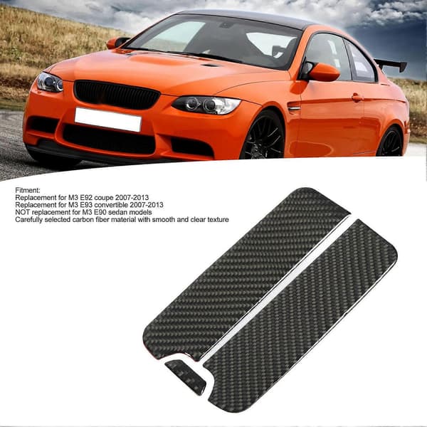 Bageste Armlænsboks Panel Trim Ægte Kulfiber Dekoration Udskiftning til M3 E92 Coupe 2007?2013