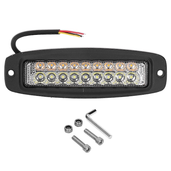 18W LED-varoitusvalo 2800lm Keltainen Valkoinen Valon Väri IP67 Vedenpitävä Jeepille Kuorma-autolle Autolle SUV:lle