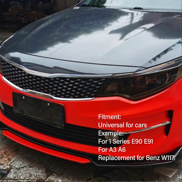 170cm Frontspoiler Stilren Robust Frontläpp Splitter med Stödstång För 1-serie E90 E91