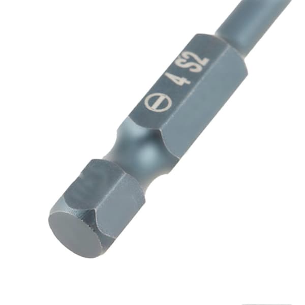 10st 1/4 tums Hex Skaft 50mm S2 Legerat Stål Spårskruvmejsel Bits Set H6.3*50*SL4mm