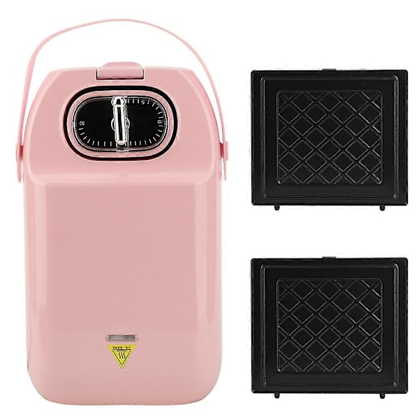 Multifunktionell smörgåsgrill för hushållsbruk, bröd, frukostmaskin, matlagningsverktyg (Rosa)