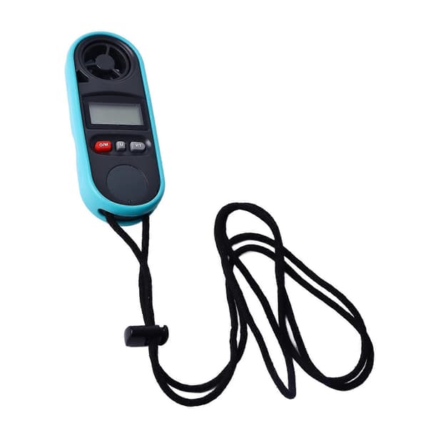 Anemometer Termometer LCD Baggrundsbelyst Display Håndholdt Bærbar Vindhastighed Temperaturmåler til Hjemmeindustriel Brug