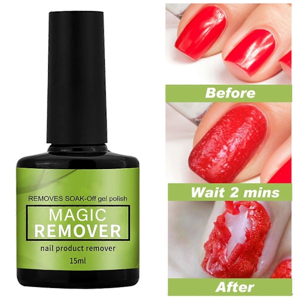 15ml Nagellacksremover Gel Lättanvänd Tips Rengöring Syntetisk Fingernagel Magisk Polish Lim för Kvinnor QinHai