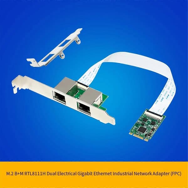 Gigabit Ethernet Server Adapter M.2 B+M Dual Port Gigabit Server NIC 10/100/1000Mbps Ethernet NIC til PC