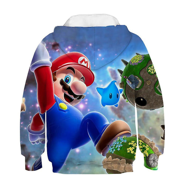 Super Mario Hoodies Sweatshirt Hoody Pullover Barn Pojkar Sport Casual Lös Utomhus Topbästa julklapp style 2 9-10 Years